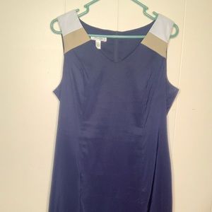 Navy Midi Work Dress